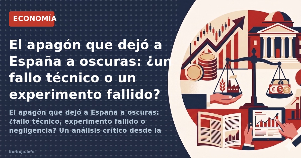 El apagón que dejó a España a oscuras: ¿fallo técnico, experimento fallido o negligencia? Un análisis crítico desde la experi