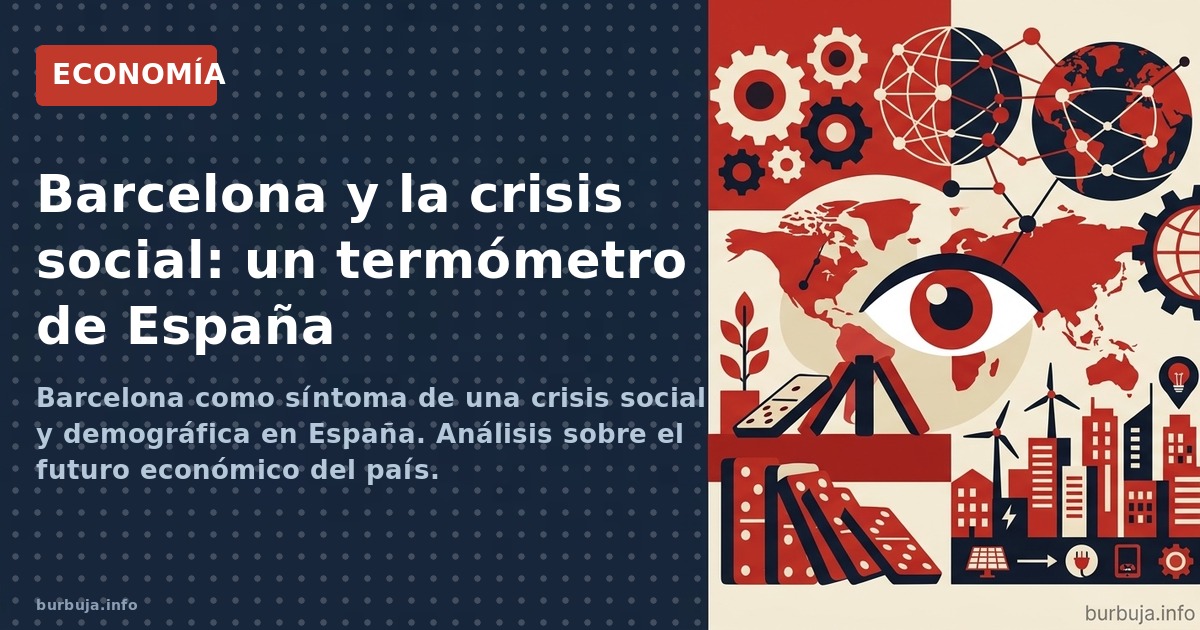 Barcelona como síntoma de una crisis social y demográfica en España. Análisis sobre el futuro económico del país.