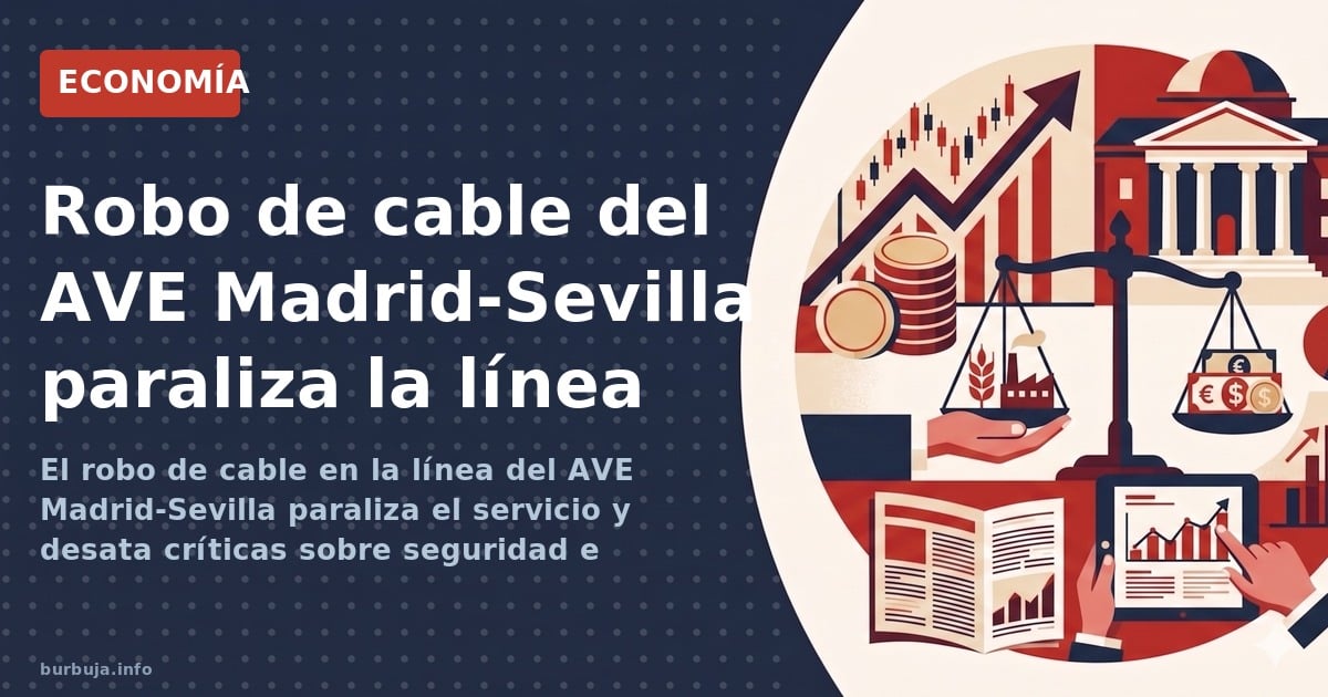 El robo de cable en la línea del AVE Madrid-Sevilla paraliza el servicio y desata críticas sobre seguridad e infraestructuras