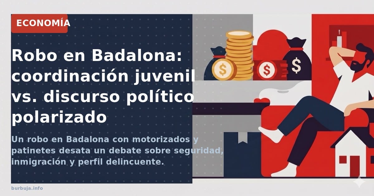 Un robo en Badalona con motorizados y patinetes desata un debate sobre seguridad, inmigración y perfil delincuente.