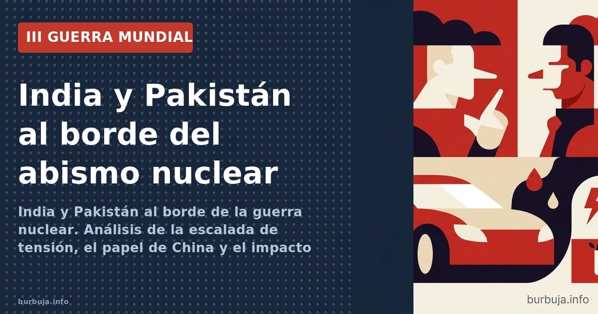 India y Pakistán al borde de la guerra nuclear. Análisis de la escalada de tensión, el papel de China y el impacto geopolític