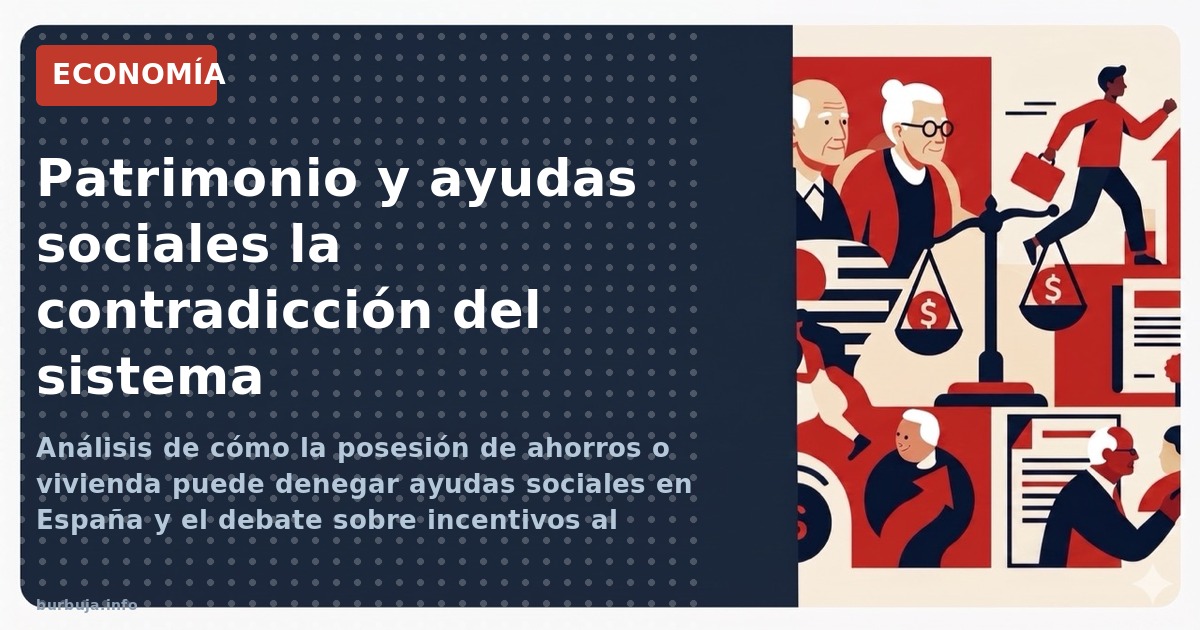 Análisis de cómo la posesión de ahorros o vivienda puede denegar ayudas sociales en España y el debate sobre incentivos al ah