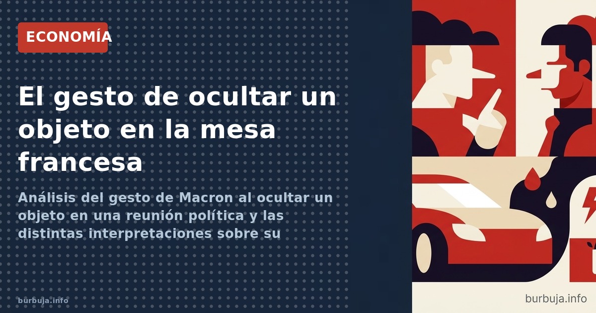 Análisis del gesto de Macron al ocultar un objeto en una reunión política y las distintas interpretaciones sobre su naturalez