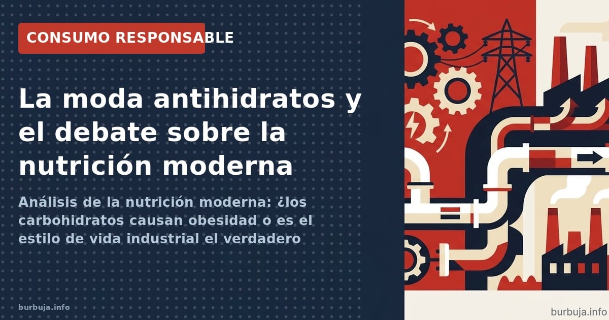 Análisis de la nutrición moderna: ¿los carbohidratos causan obesidad o es el estilo de vida industrial el verdadero problema?