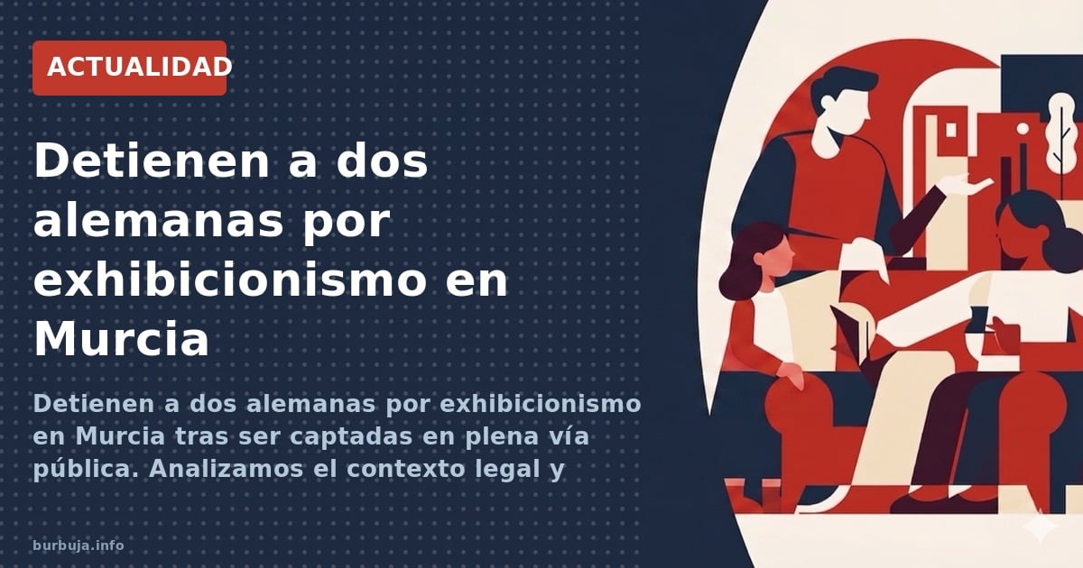 Detienen a dos alemanas por exhibicionismo en Murcia tras ser captadas en plena vía pública. Analizamos el contexto legal y s