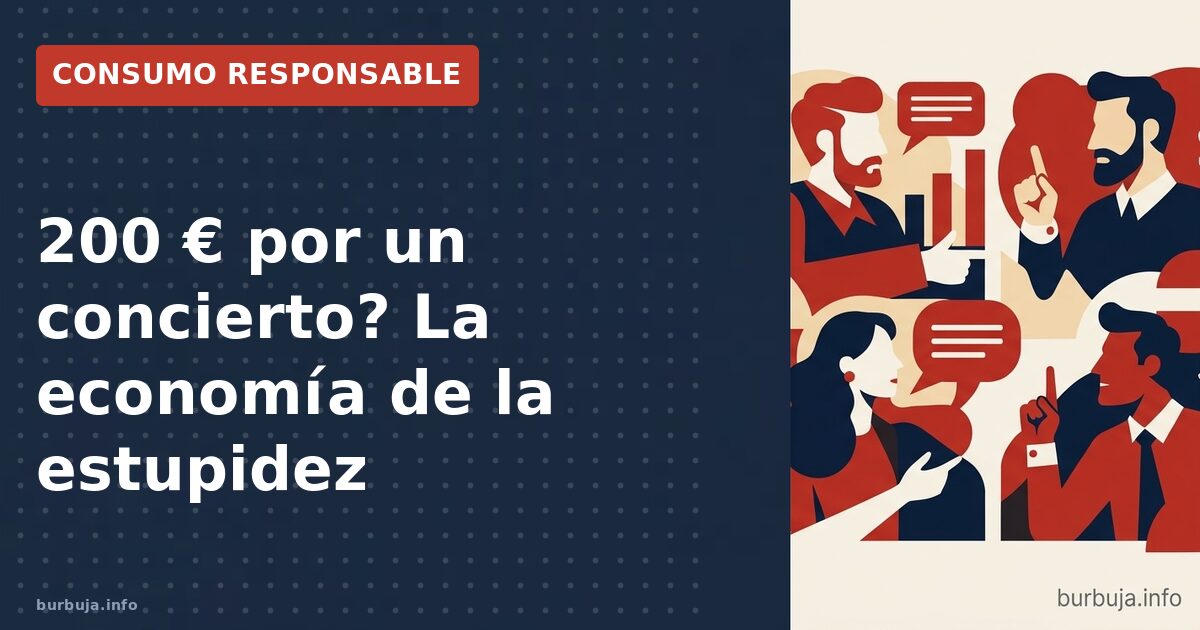 200 € por un concierto? La economía de la estupidez