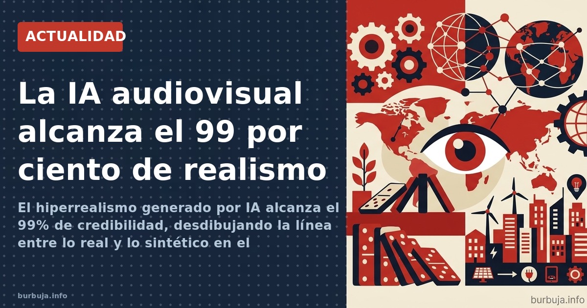 El hiperrealismo generado por IA alcanza el 99% de credibilidad, desdibujando la línea entre lo real y lo sintético en el ent