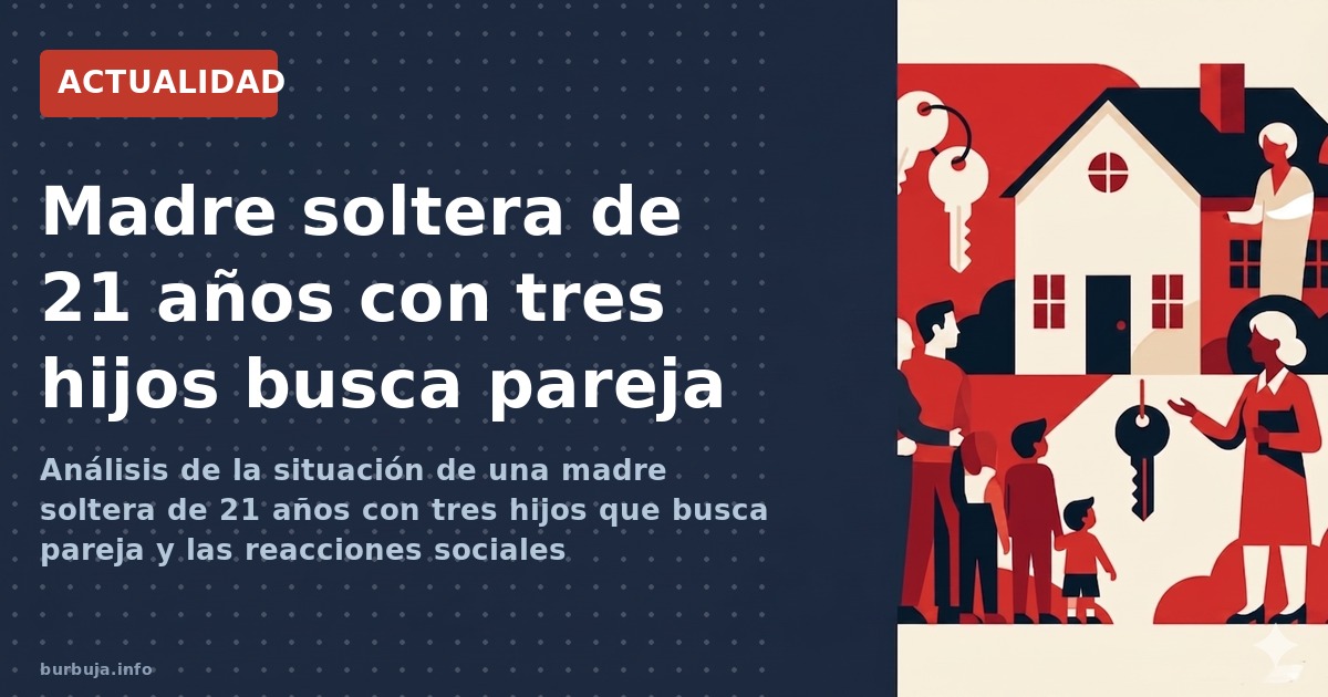 Análisis de la situación de una madre soltera de 21 años con tres hijos que busca pareja y las reacciones sociales