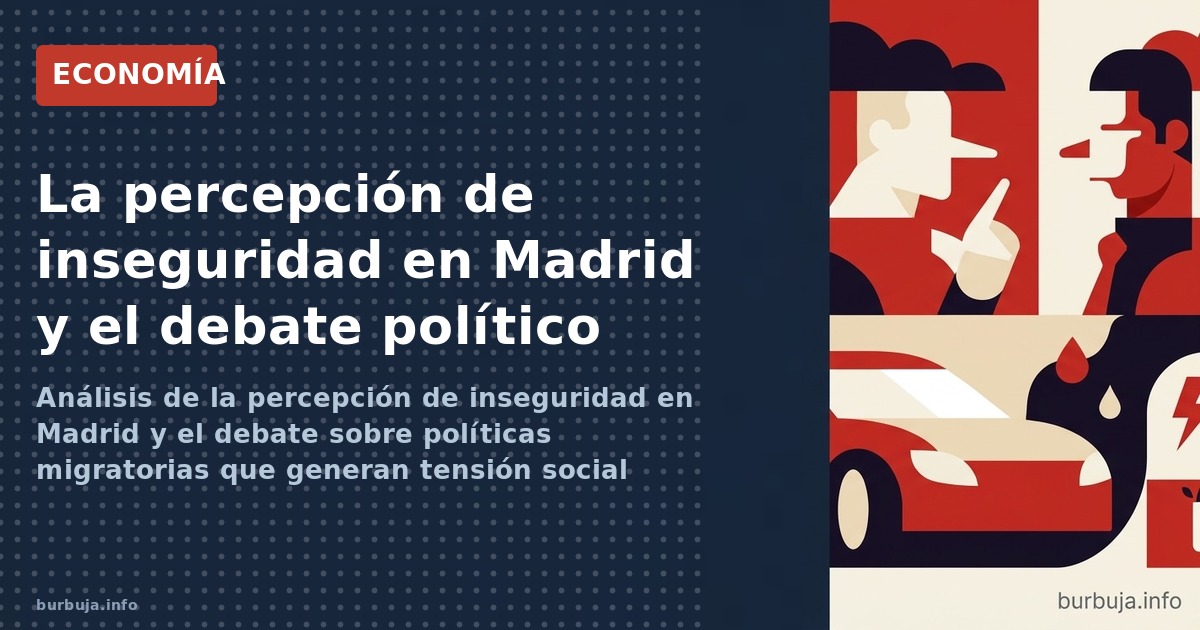 Análisis de la percepción de inseguridad en Madrid y el debate sobre políticas migratorias que generan tensión social