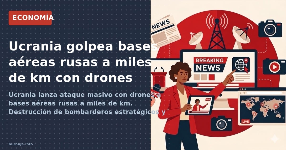 Ucrania lanza ataque masivo con drones a bases aéreas rusas a miles de km. Destrucción de bombarderos estratégicos y temor a 