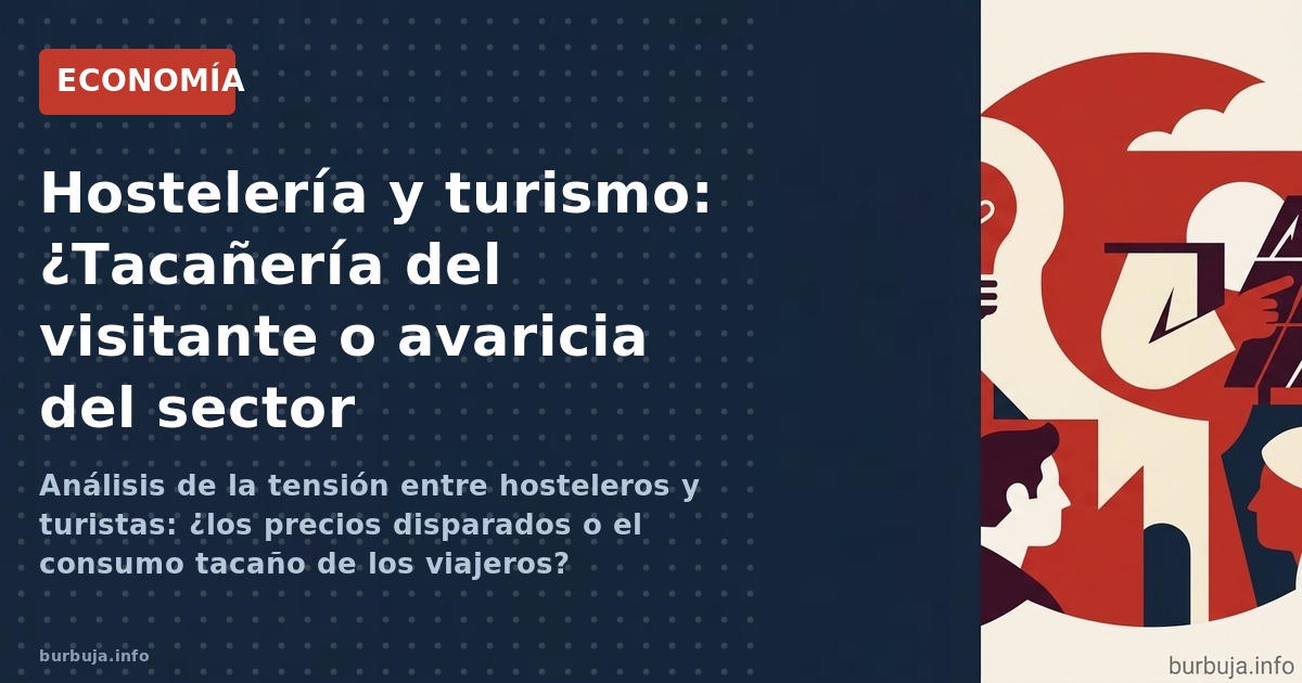 Análisis de la tensión entre hosteleros y turistas: ¿los precios disparados o el consumo tacaño de los viajeros?