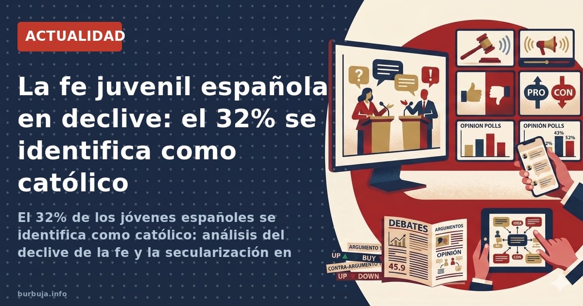 El 32% de los jóvenes españoles se identifica como católico: análisis del declive de la fe y la secularización en España