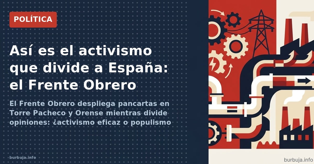 El Frente Obrero despliega pancartas en Torre Pacheco y Orense mientras divide opiniones: ¿activismo eficaz o populismo neost