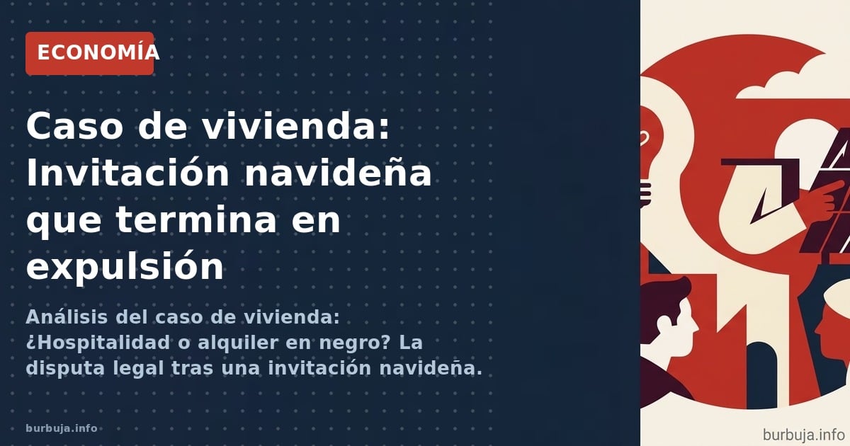 Análisis del caso de vivienda: ¿Hospitalidad o alquiler en negro? La disputa legal tras una invitación navideña.