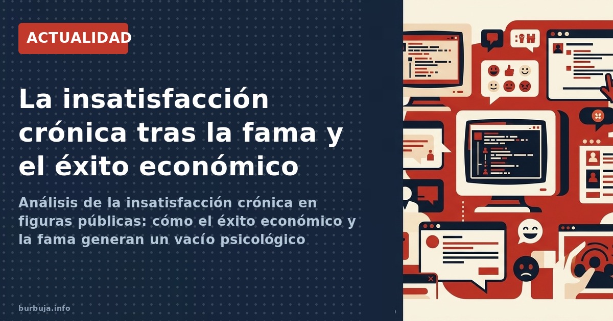 Análisis de la insatisfacción crónica en figuras públicas: cómo el éxito económico y la fama generan un vacío psicológico