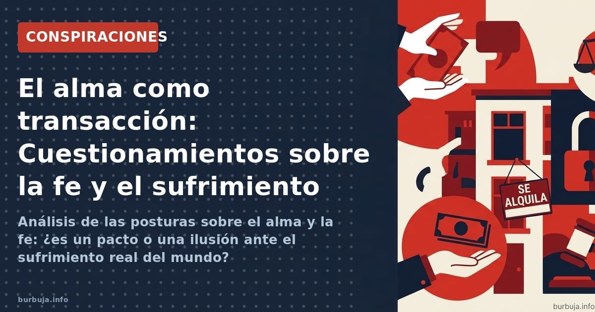Análisis de las posturas sobre el alma y la fe: ¿es un pacto o una ilusión ante el sufrimiento real del mundo?