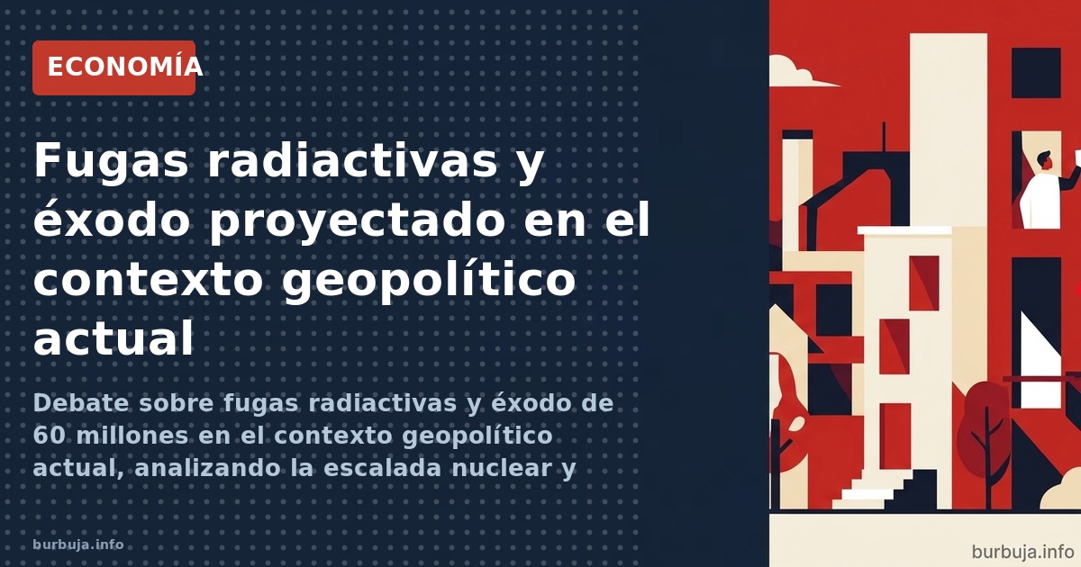 Debate sobre fugas radiactivas y éxodo de 60 millones en el contexto geopolítico actual, analizando la escalada nuclear y las