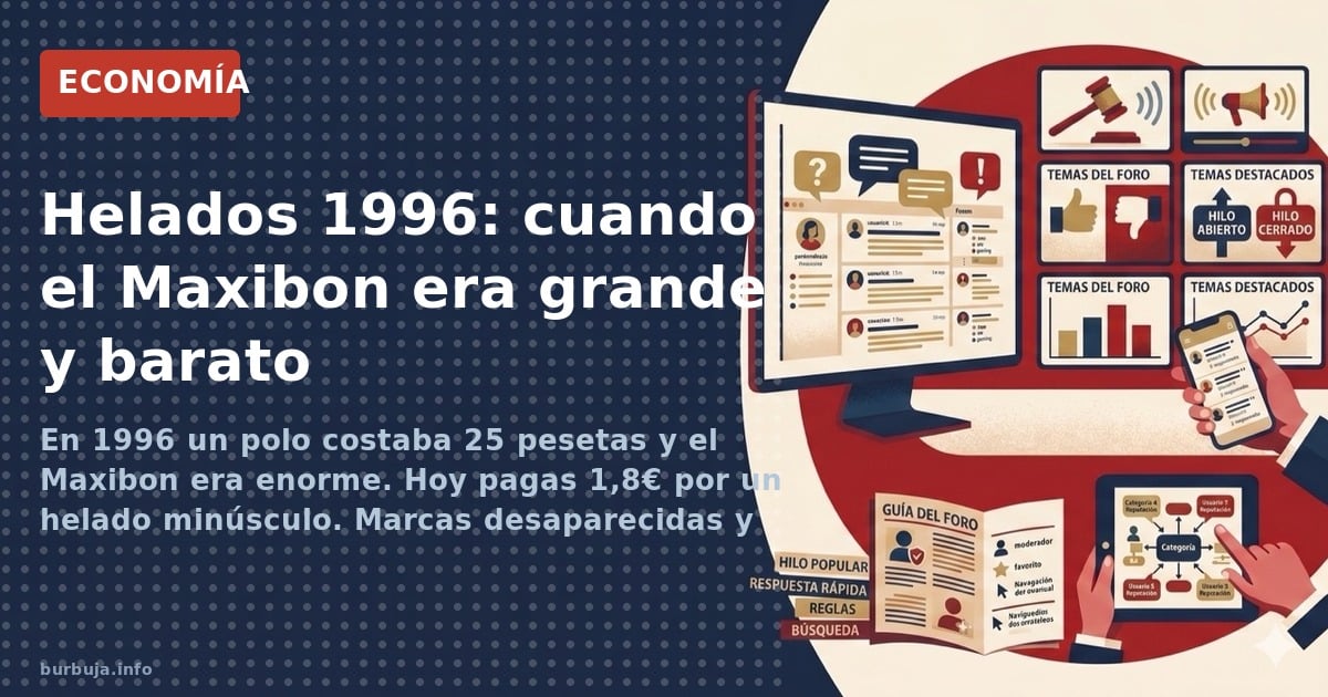 En 1996 un polo costaba 25 pesetas y el Maxibon era enorme. Hoy pagas 1,8€ por un helado minúsculo. Marcas desaparecidas y sh