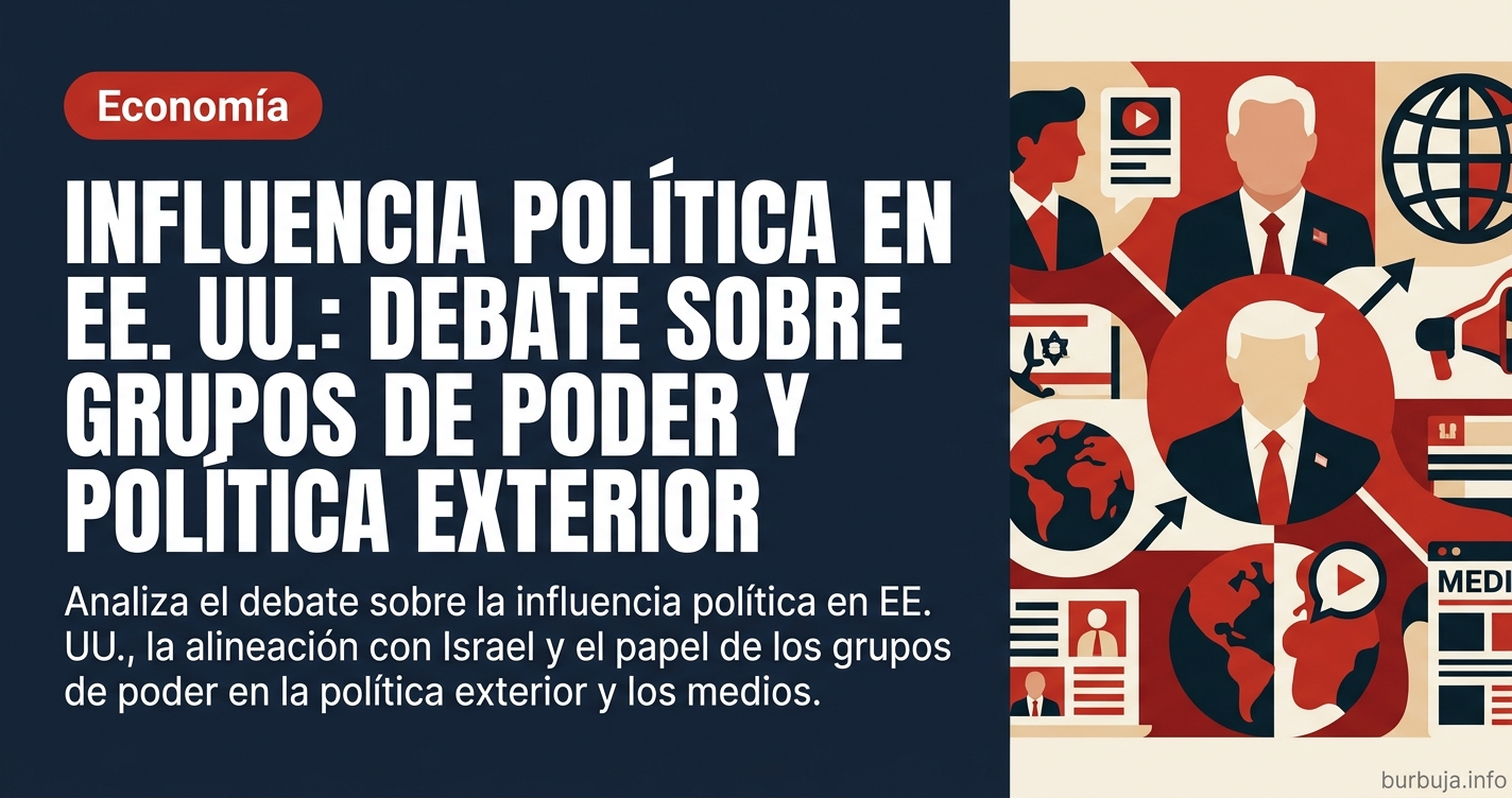 Analiza el debate sobre la influencia política en EE. UU., la alineación con Israel y el papel de los grupos de poder en la p
