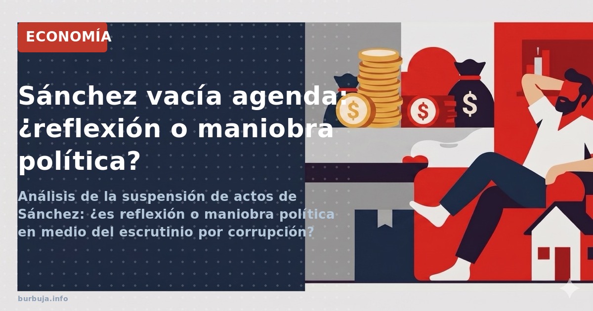 Análisis de la suspensión de actos de Sánchez: ¿es reflexión o maniobra política en medio del escrutinio por corrupción?