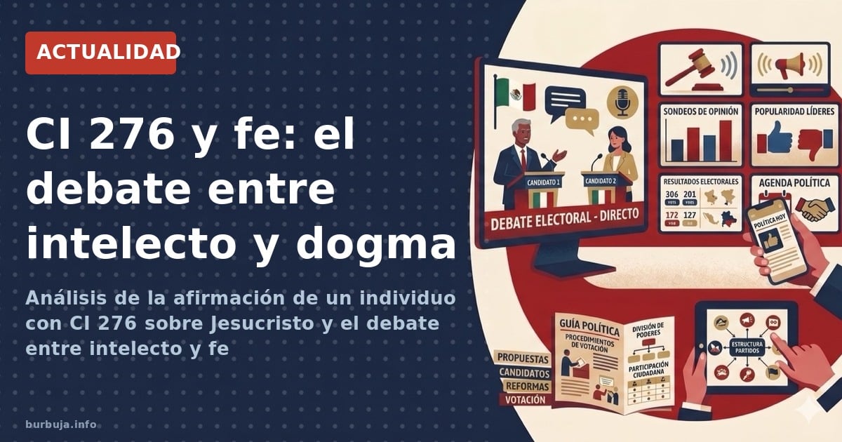 Análisis de la afirmación de un individuo con CI 276 sobre Jesucristo y el debate entre intelecto y fe