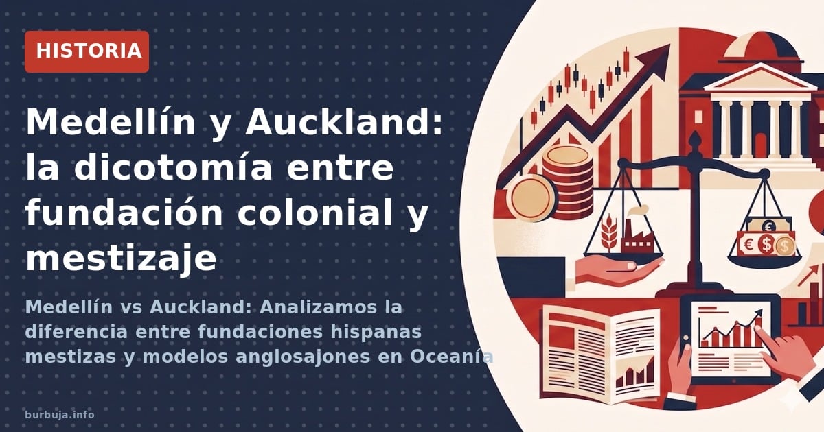 Medellín vs Auckland: Analizamos la diferencia entre fundaciones hispanas mestizas y modelos anglosajones en Oceanía