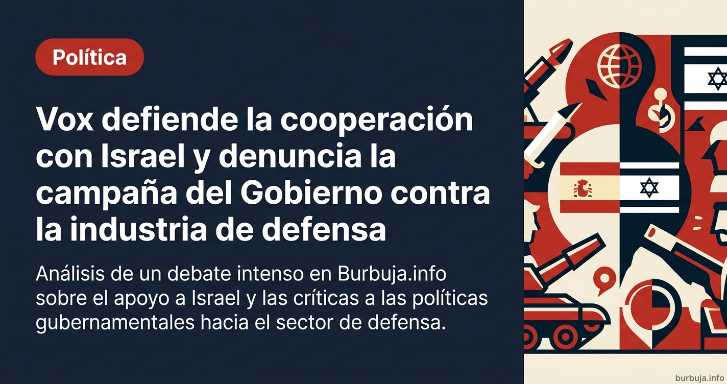 Vox defiende la cooperación con Israel y denuncia la campaña del Gobierno contra la industria de defensa. Análisis de un deba