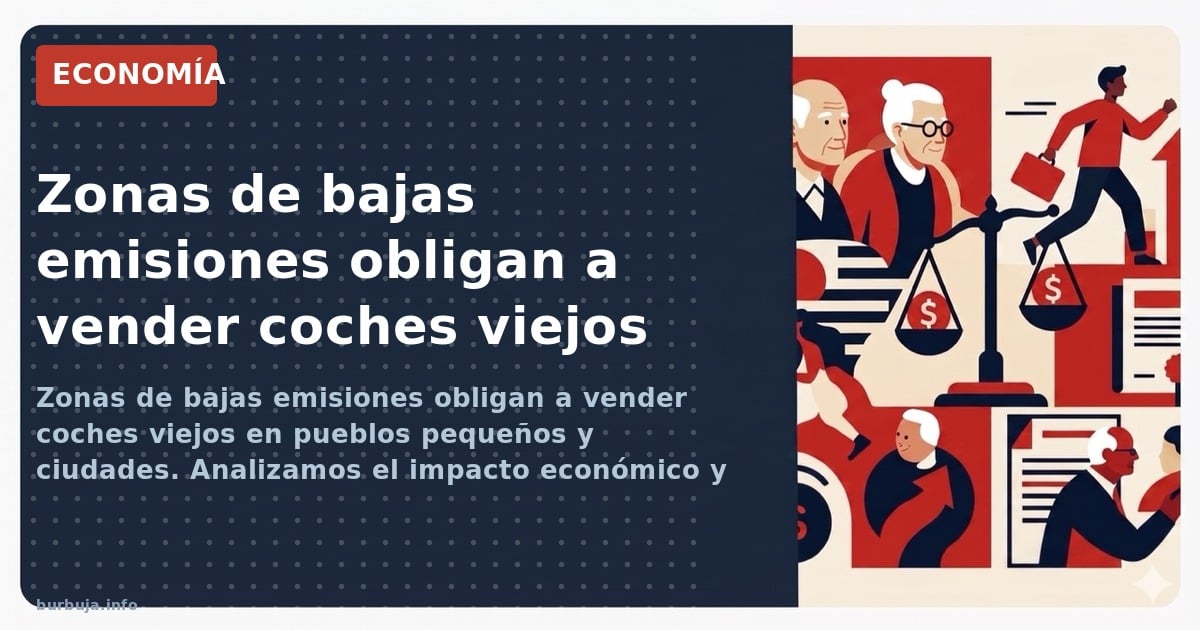 Zonas de bajas emisiones obligan a vender coches viejos en pueblos pequeños y ciudades. Analizamos el impacto económico y la 