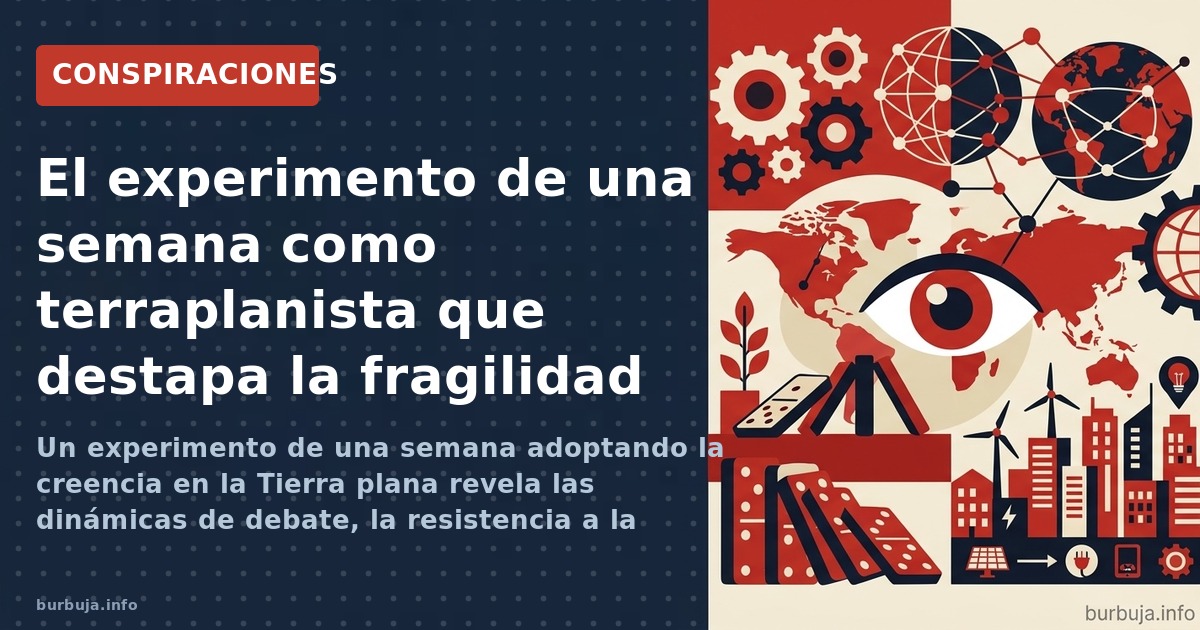 Un experimento de una semana adoptando la creencia en la Tierra plana revela las dinámicas de debate, la resistencia a la evi