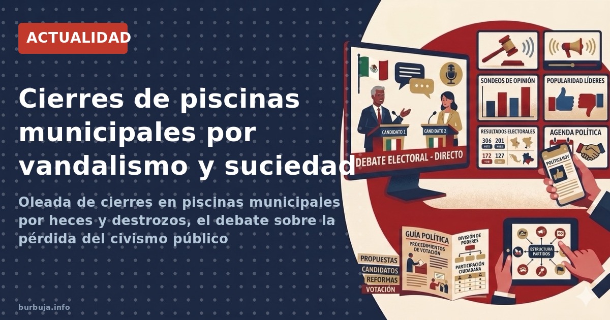 Oleada de cierres en piscinas municipales por heces y destrozos, el debate sobre la pérdida del civismo público