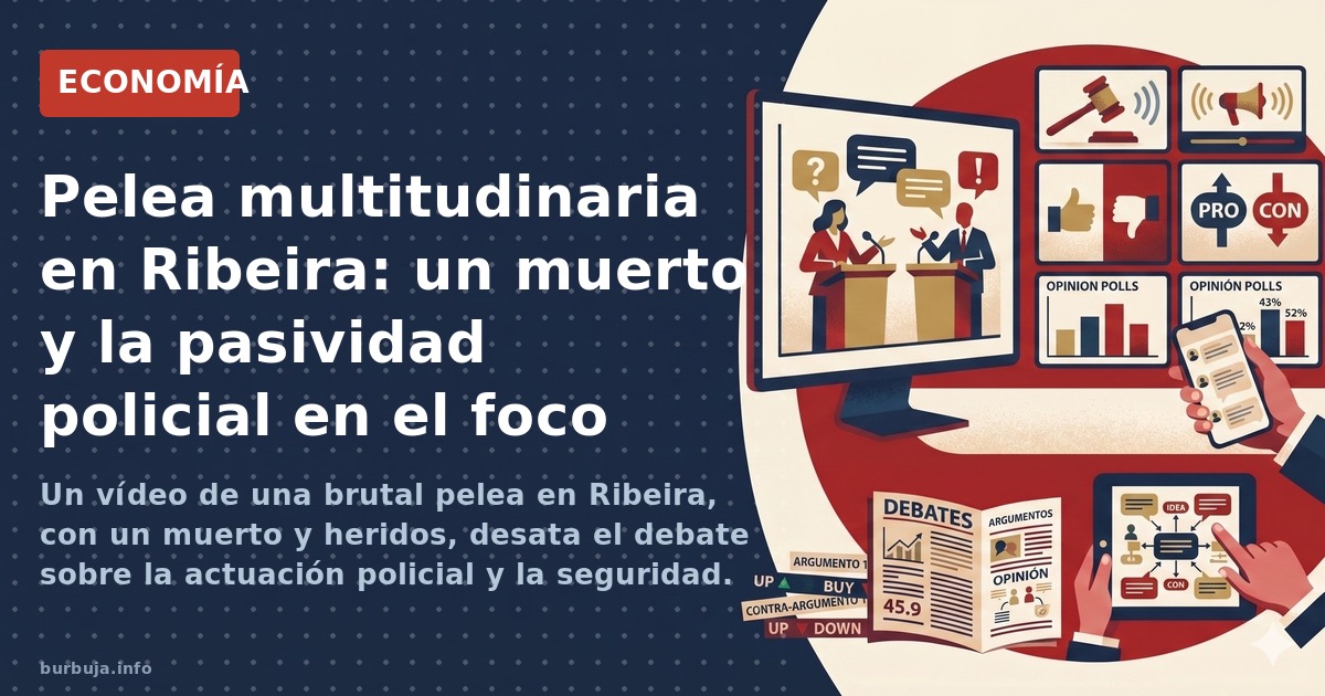 Un vídeo de una brutal pelea en Ribeira, con un muerto y heridos, desata el debate sobre la actuación policial y la seguridad