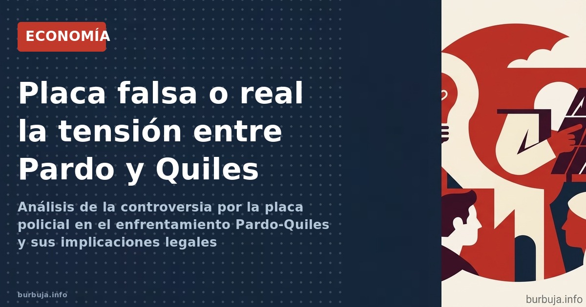Análisis de la controversia por la placa policial en el enfrentamiento Pardo-Quiles y sus implicaciones legales