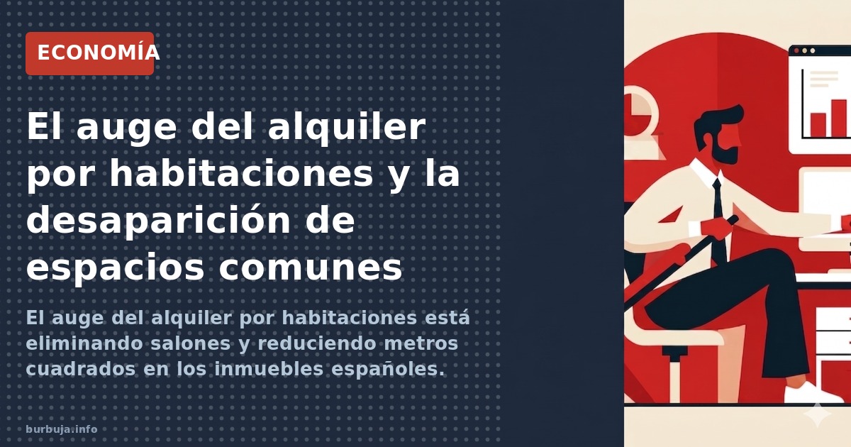 El auge del alquiler por habitaciones está eliminando salones y reduciendo metros cuadrados en los inmuebles españoles. Anali