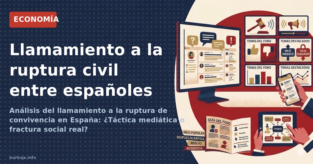 Análisis del llamamiento a la ruptura de convivencia en España: ¿Táctica mediática o fractura social real?