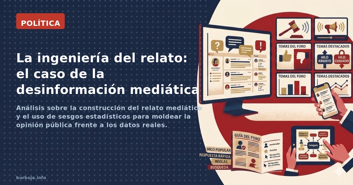 Análisis sobre la construcción del relato mediático y el uso de sesgos estadísticos para moldear la opinión pública frente a 