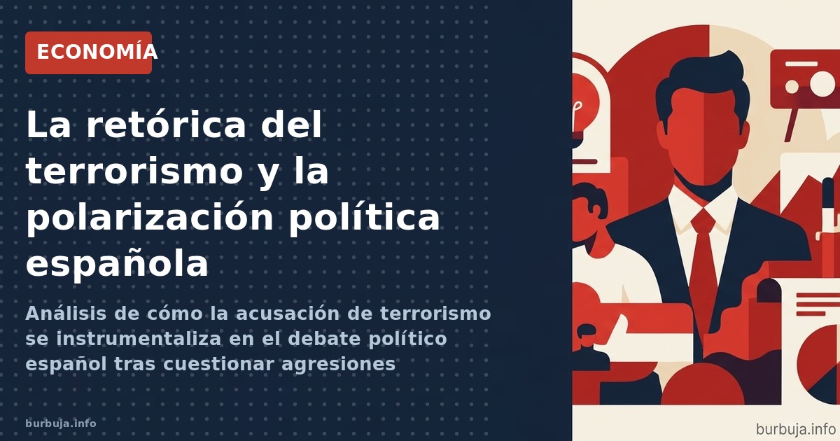 Análisis de cómo la acusación de terrorismo se instrumentaliza en el debate político español tras cuestionar agresiones