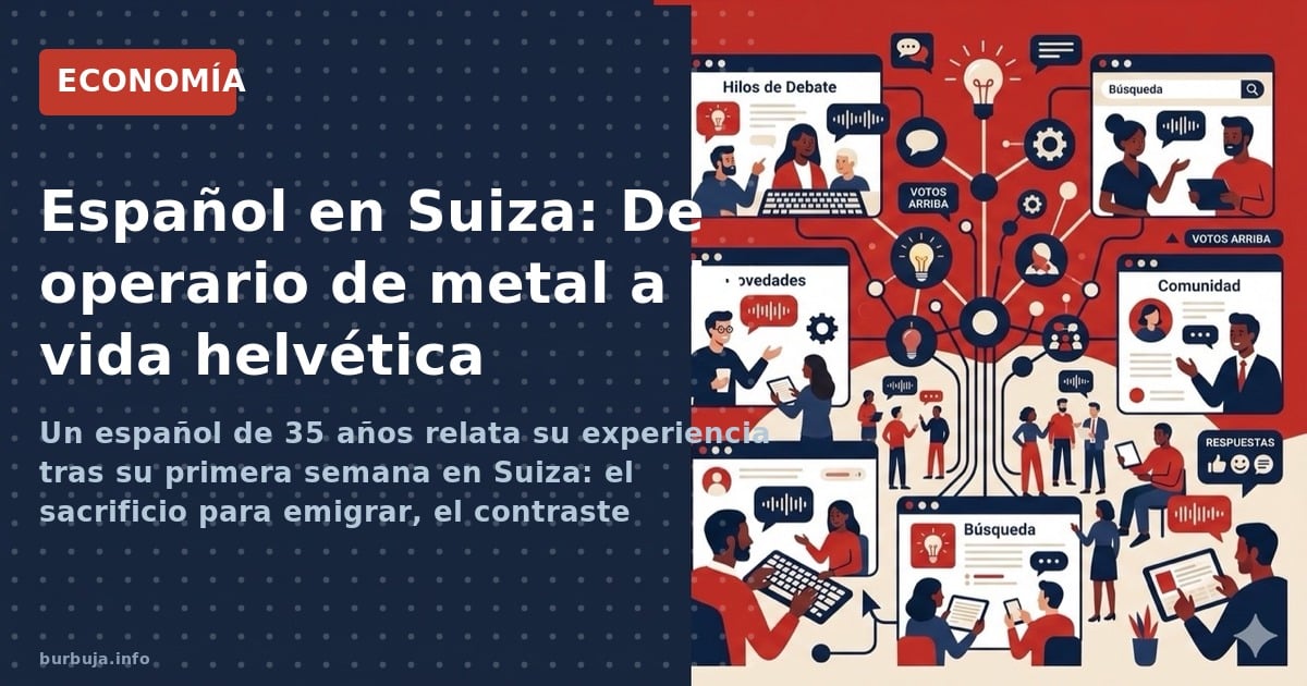 Un español de 35 años relata su experiencia tras su primera semana en Suiza: el sacrificio para emigrar, el contraste laboral