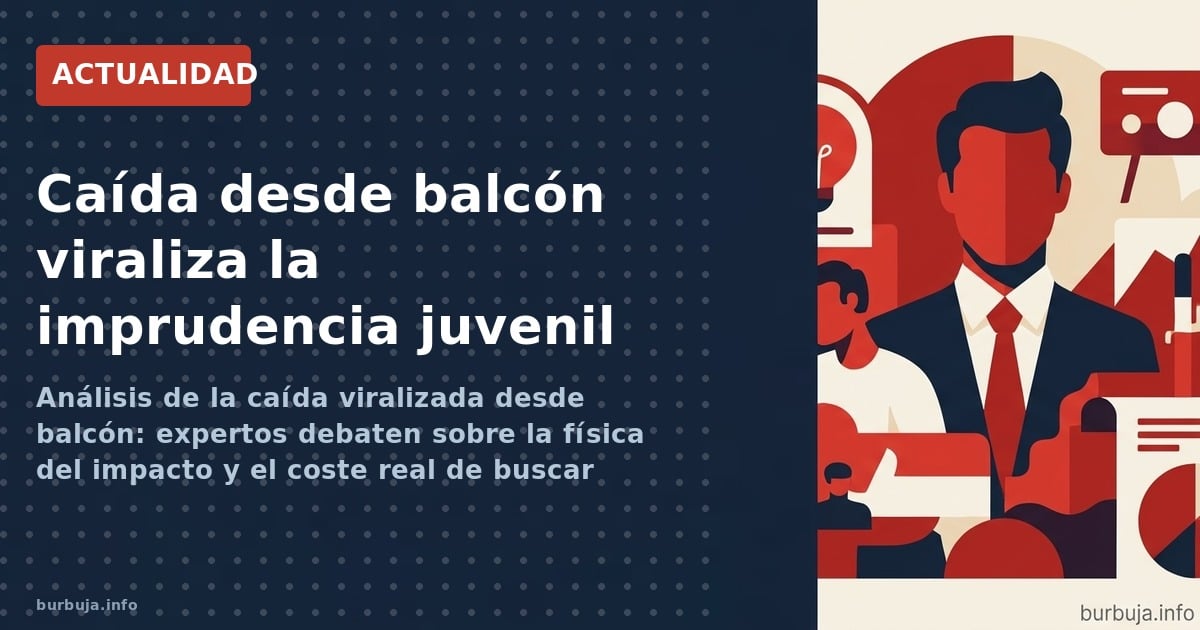 Análisis de la caída viralizada desde balcón: expertos debaten sobre la física del impacto y el coste real de buscar notoried