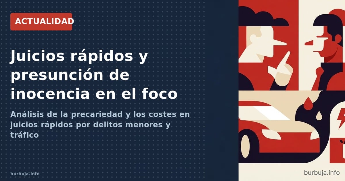 Análisis de la precariedad y los costes en juicios rápidos por delitos menores y tráfico
