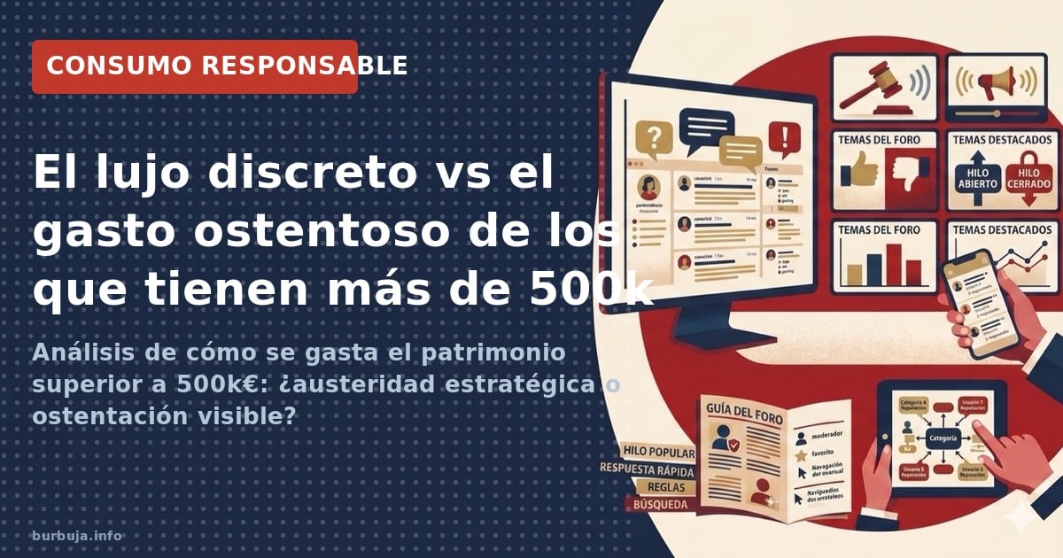 Análisis de cómo se gasta el patrimonio superior a 500k€: ¿austeridad estratégica o ostentación visible?