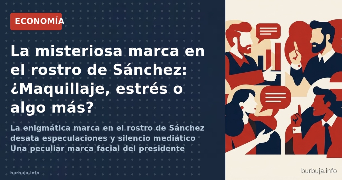 La enigmática marca en el rostro de Sánchez desata especulaciones y silencio mediático Una peculiar marca facial del presiden