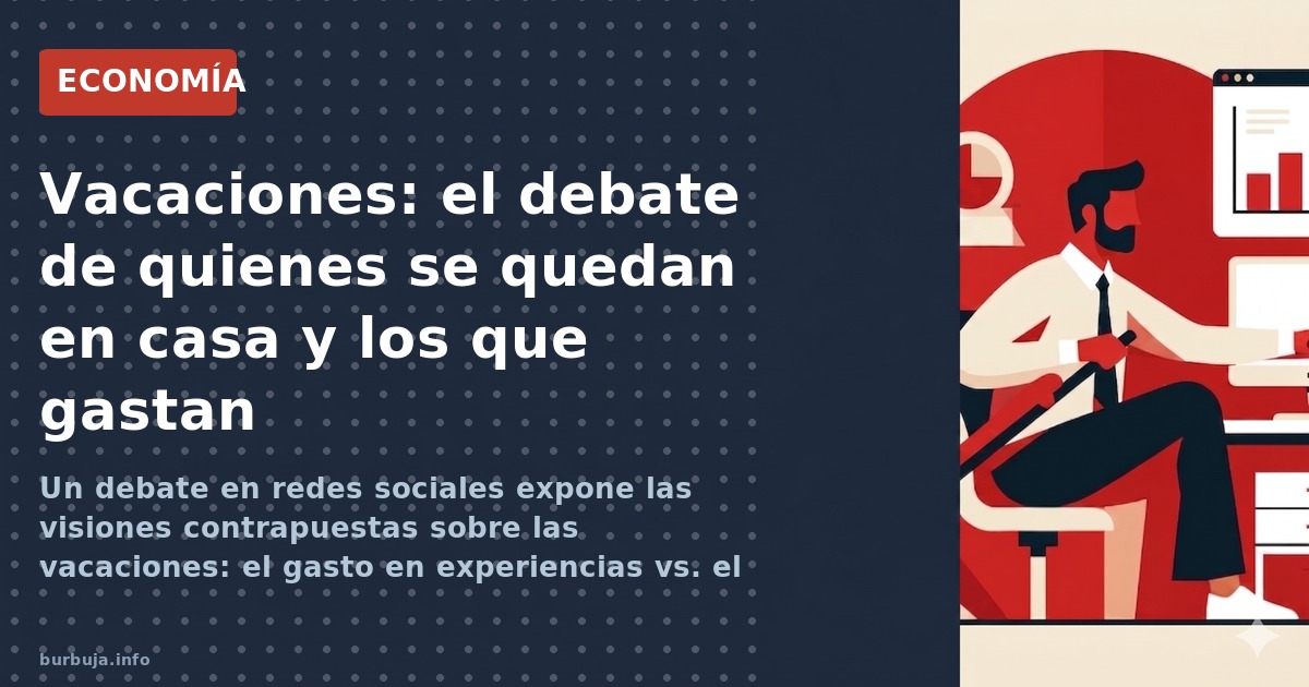 Un debate en redes sociales expone las visiones contrapuestas sobre las vacaciones: el gasto en experiencias vs. el ahorro en