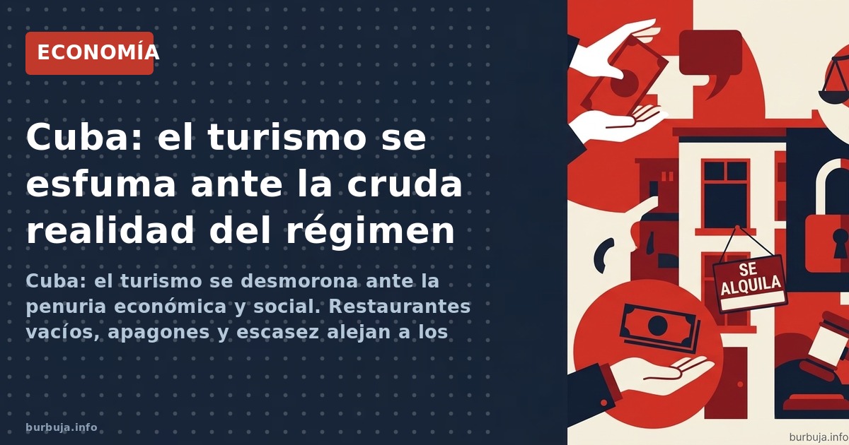 Cuba: el turismo se desmorona ante la penuria económica y social. Restaurantes vacíos, apagones y escasez alejan a los visita