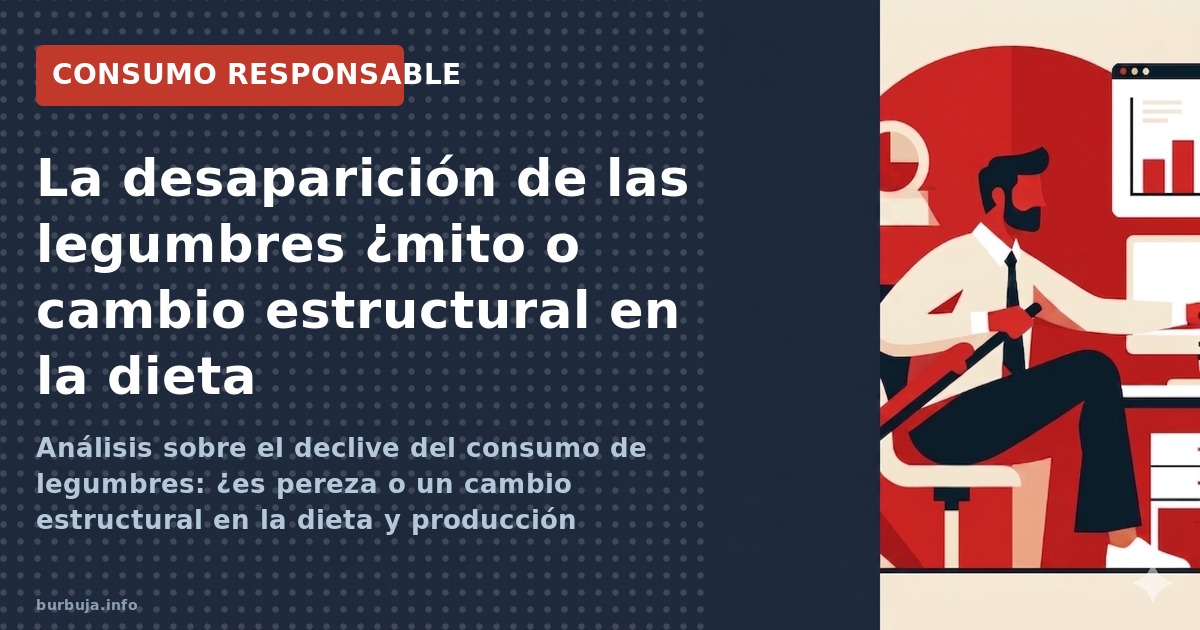 Análisis sobre el declive del consumo de legumbres: ¿es pereza o un cambio estructural en la dieta y producción alimentaria?