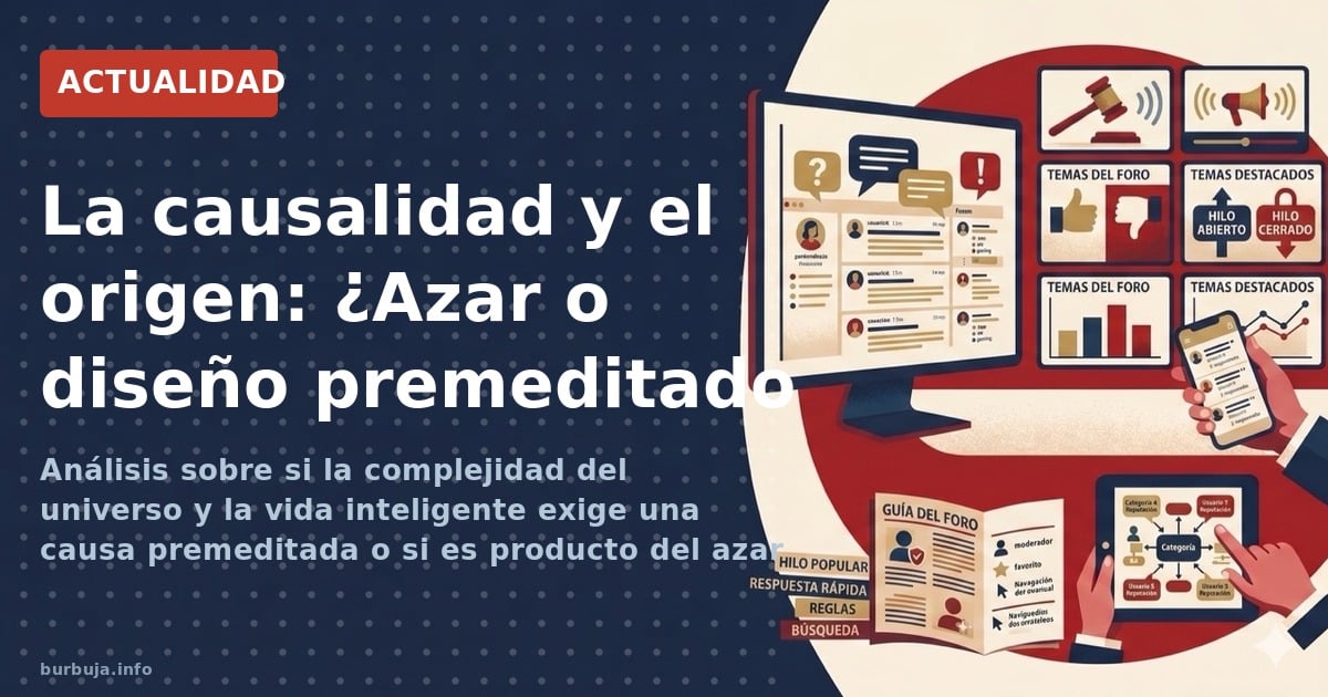 Análisis sobre si la complejidad del universo y la vida inteligente exige una causa premeditada o si es producto del azar