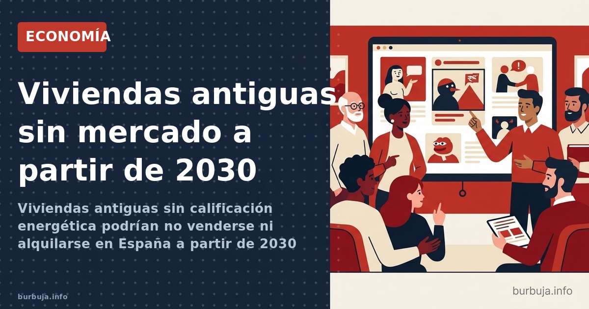 Viviendas antiguas sin calificación energética podrían no venderse ni alquilarse en España a partir de 2030