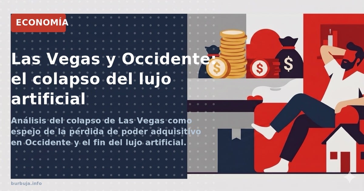 Análisis del colapso de Las Vegas como espejo de la pérdida de poder adquisitivo en Occidente y el fin del lujo artificial.