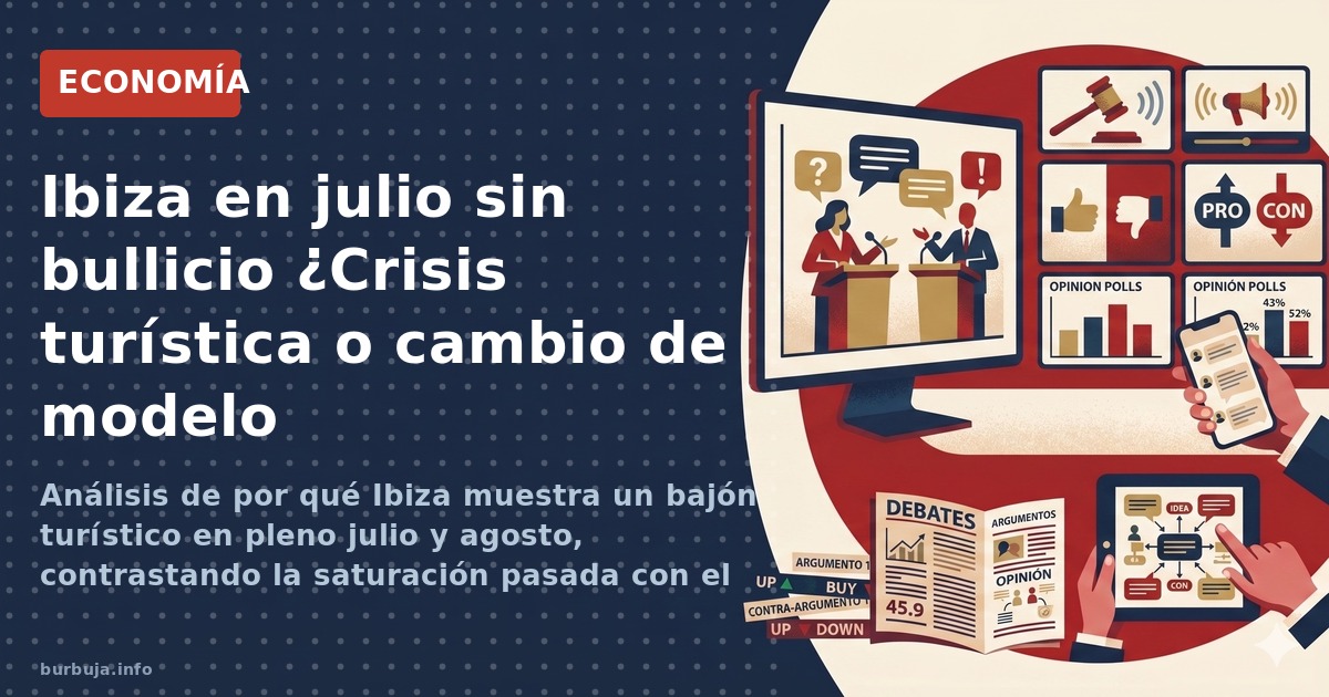 Análisis de por qué Ibiza muestra un bajón turístico en pleno julio y agosto, contrastando la saturación pasada con el actual