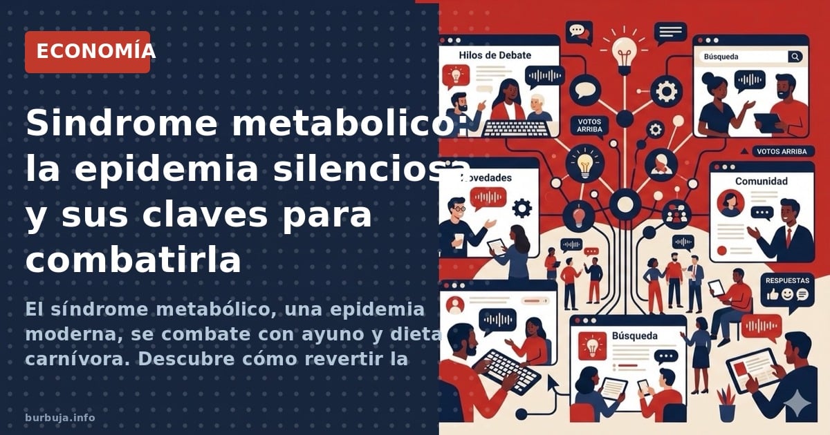El síndrome metabólico, una epidemia moderna, se combate con ayuno y dieta carnívora. Descubre cómo revertir la resistencia a