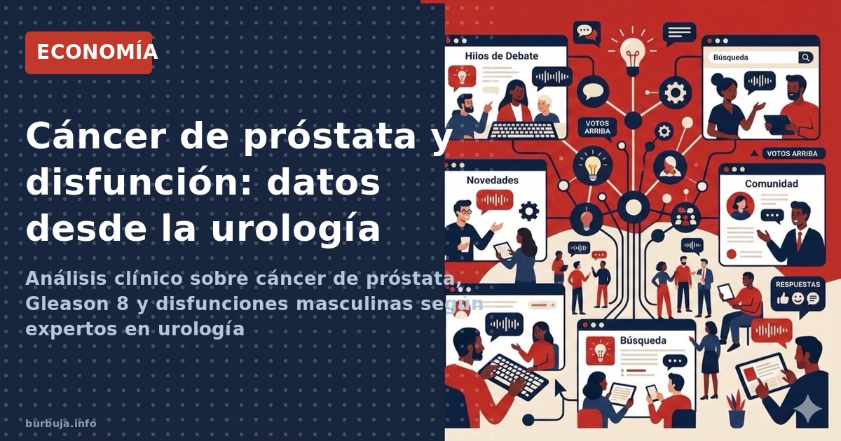 Análisis clínico sobre cáncer de próstata, Gleason 8 y disfunciones masculinas según expertos en urología